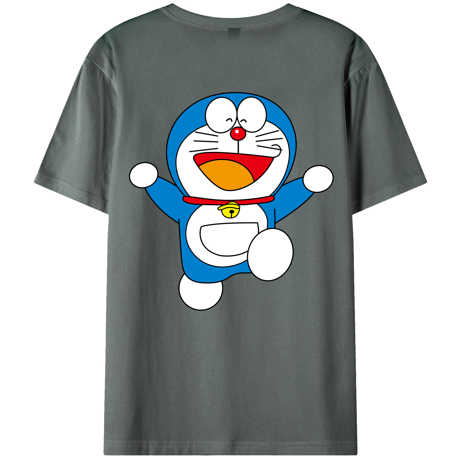 （画像用） ドラえもん Doraemon 綿100％ メンズ半袖Tシャツ（バックプリント） 通気性